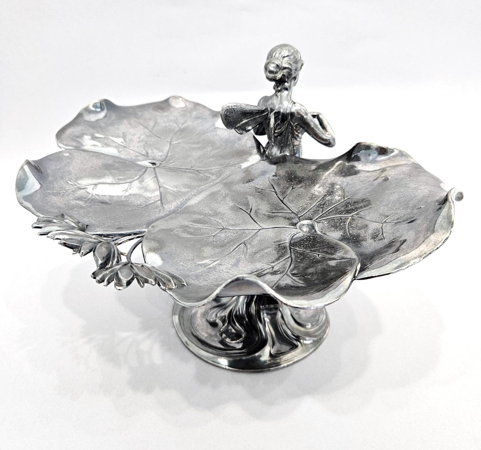 WMF Vassoio portacarte centrotavola in argento Art Nouveau Jugendstil, Germania, 1910 ca. in vendita 3