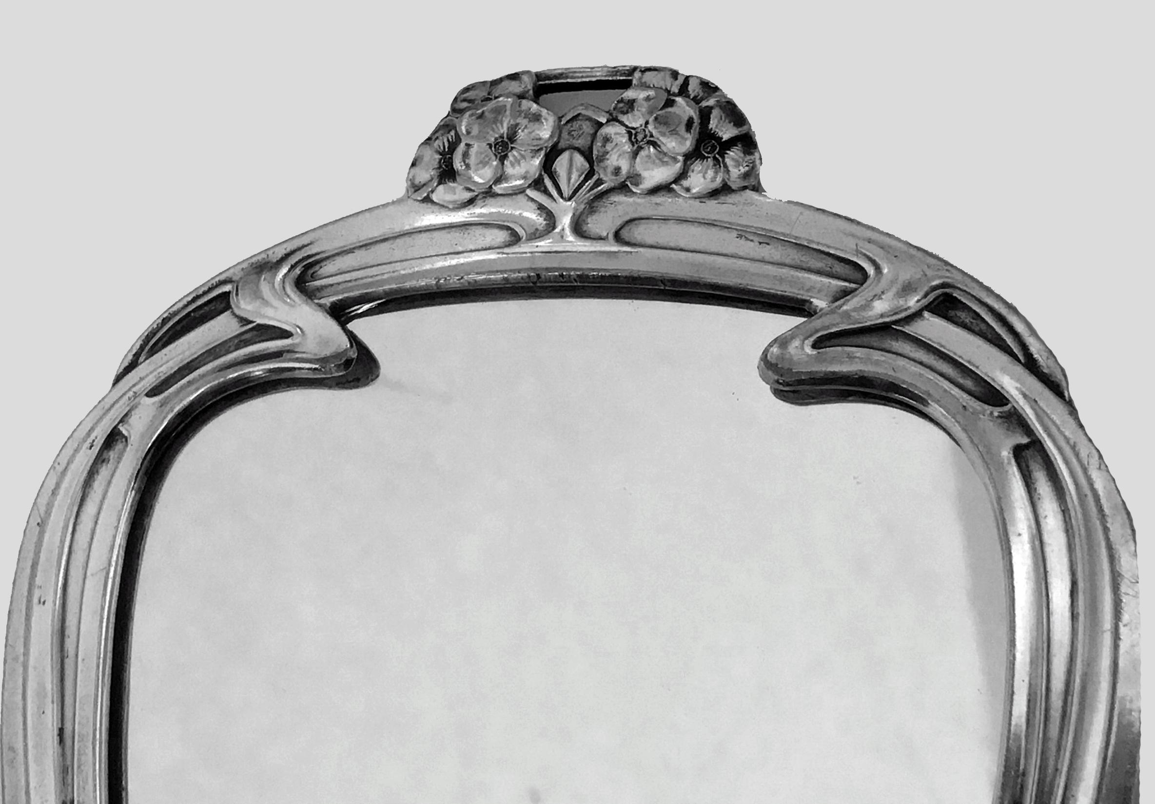 WMF Jugendstil Handspiegel aus Silberblech:: Deutschland ca. 1906 im Zustand „Gut“ in Toronto, Ontario