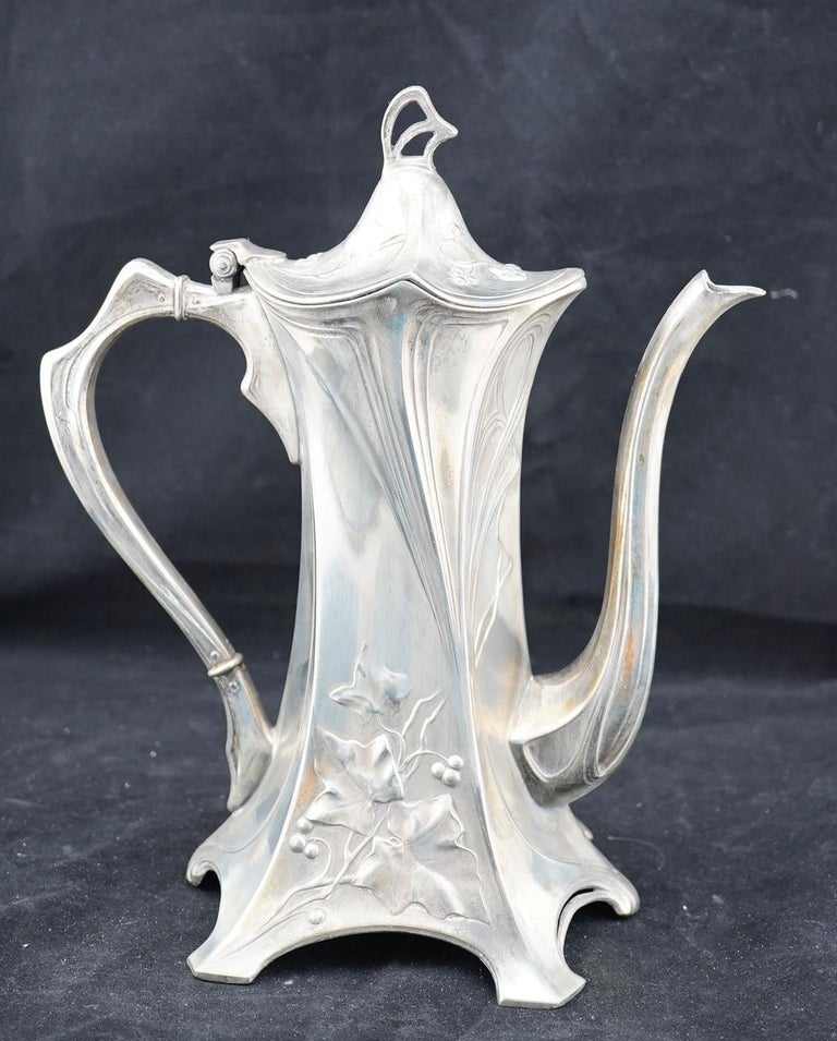 WMF Art Nouveau Jugendstil Tea Service and Trey For Sale at 1stDibs