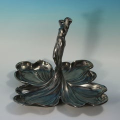 WMF Art Nouveau Maiden Four Sectioned Fruit Dish