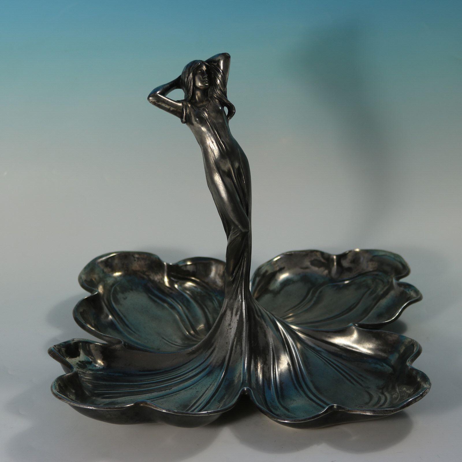 WMF Art Nouveau Maiden Four Sectioned Fruit Dish en vente 2
