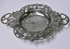 WMF Art Nouveau Pewter Two Handled Dish Bowl, Germany, circa 1900