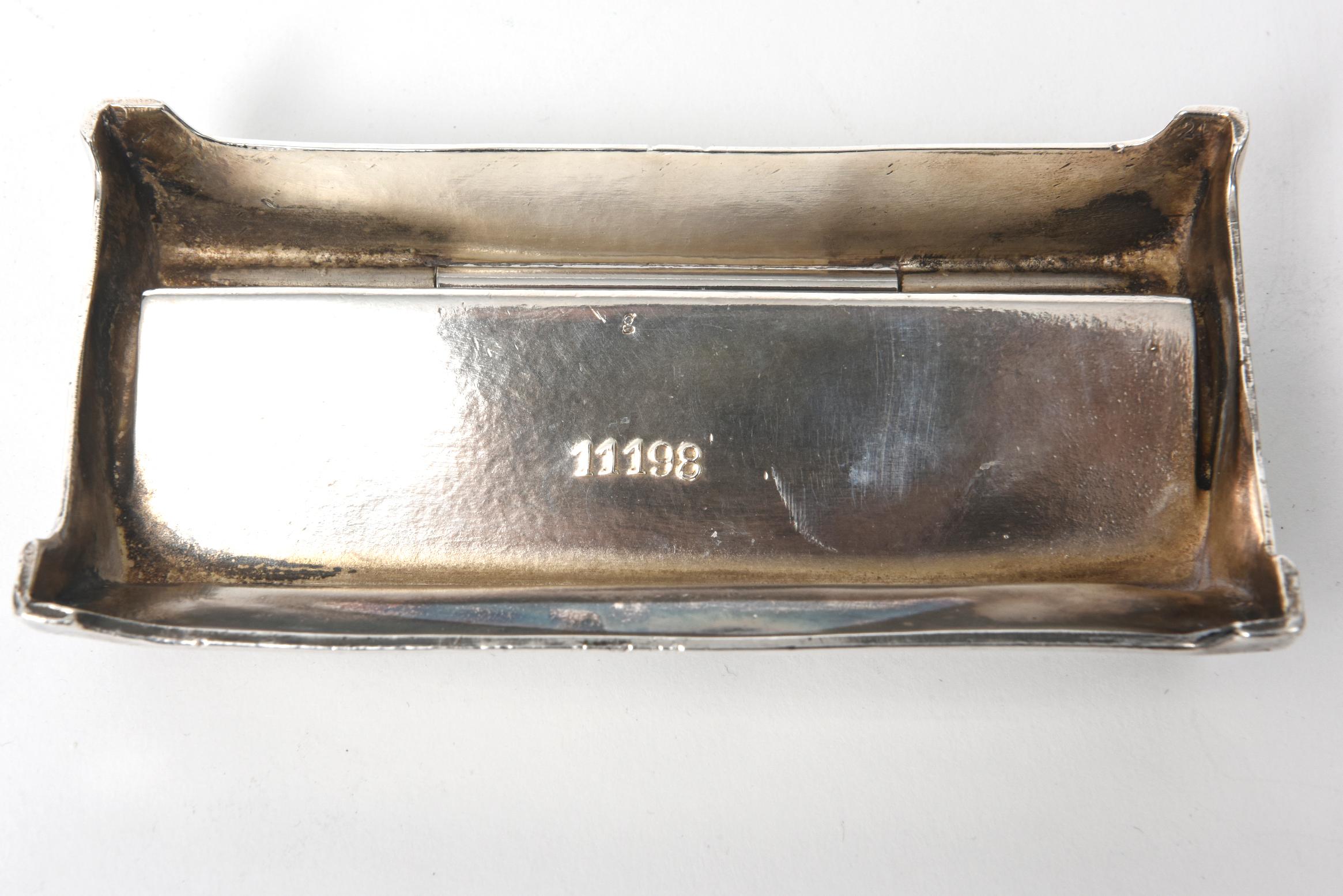 WMF Art Nouveau Silver Plate 3 Piece Desk Set Stamp Holder Blotter Pen Tray For Sale 8