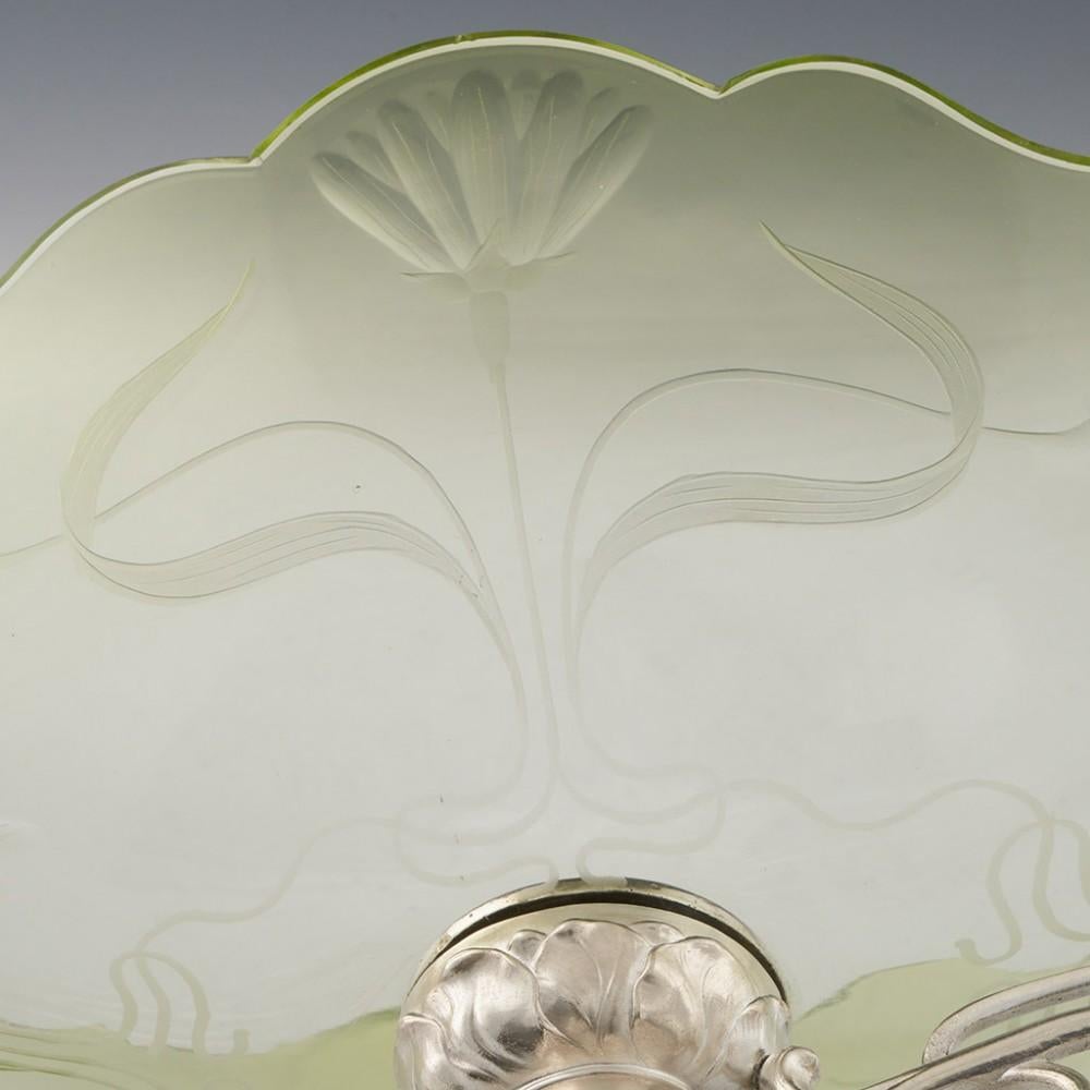 WMF Art Nouveau Silver Plate and Glass Centrepiece c1910 6