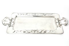 WMF Art Nouveau Silver Plate Serving Tray with Handles