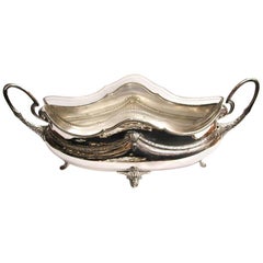 WMF Art Nouveau Silver Plated and Cut Glass Jardinière Dated circa 1900