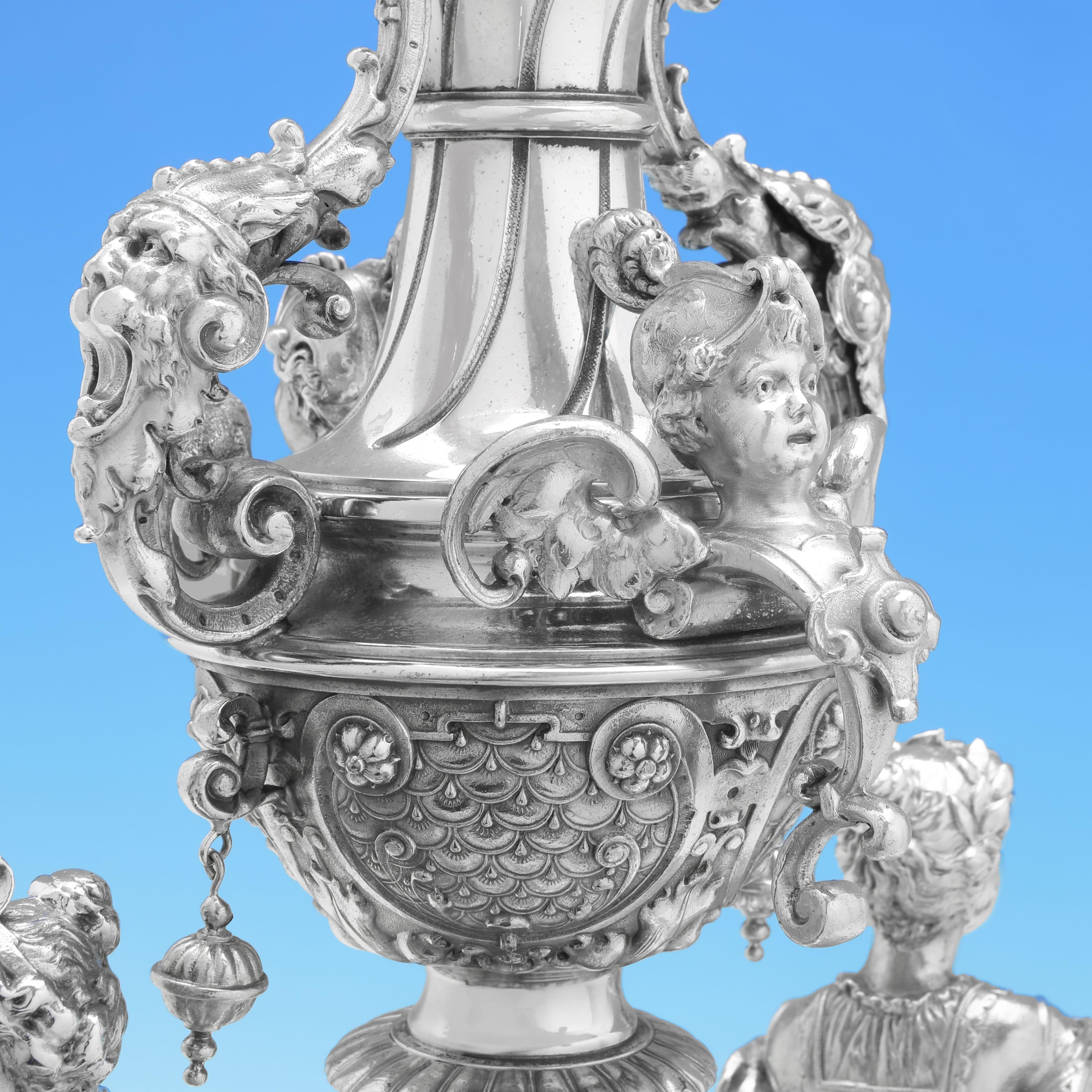 German WMF art nouveau silver plated centrepiece fruit stand made circa 1910 For Sale