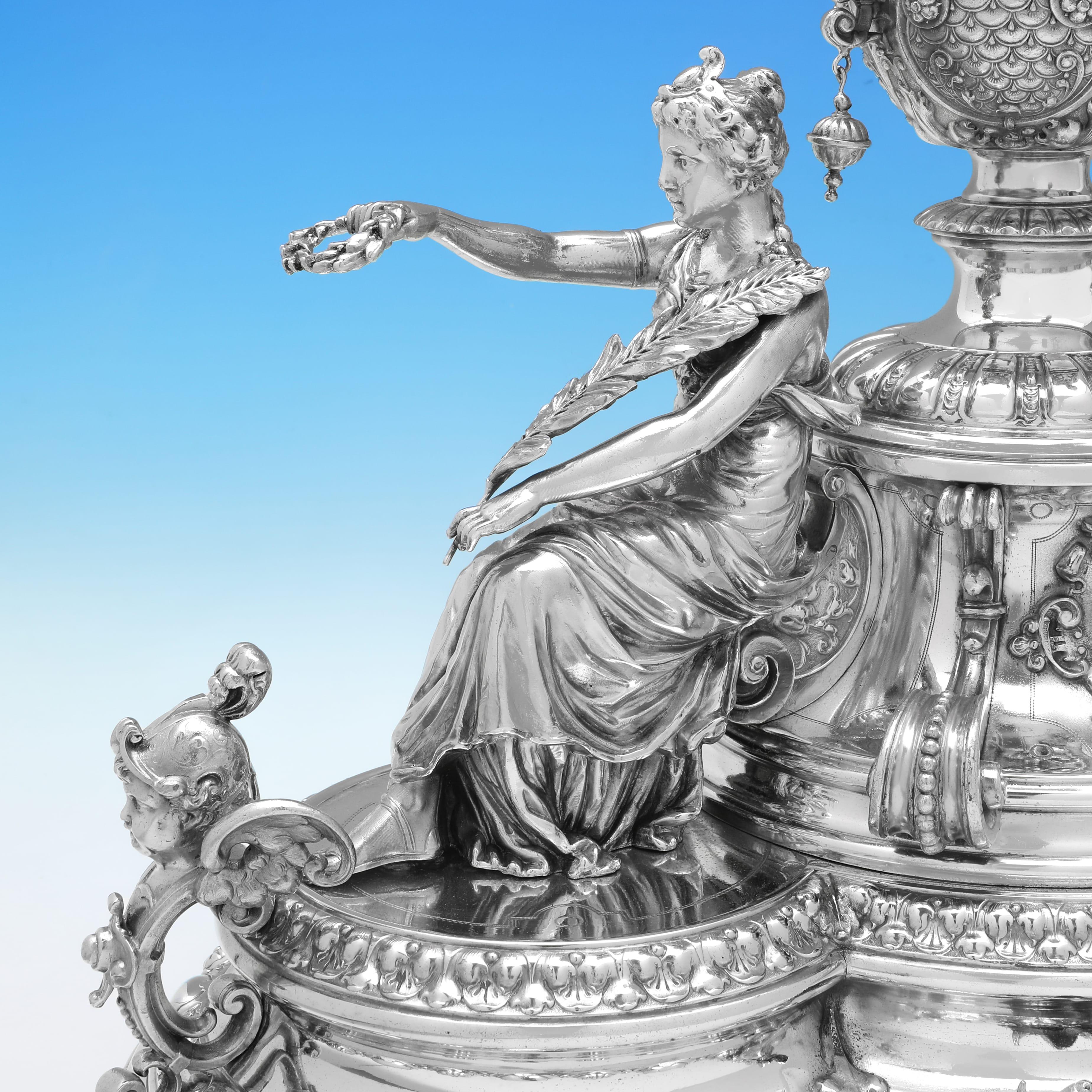 Silver Plate WMF art nouveau silver plated centrepiece fruit stand made circa 1910 For Sale