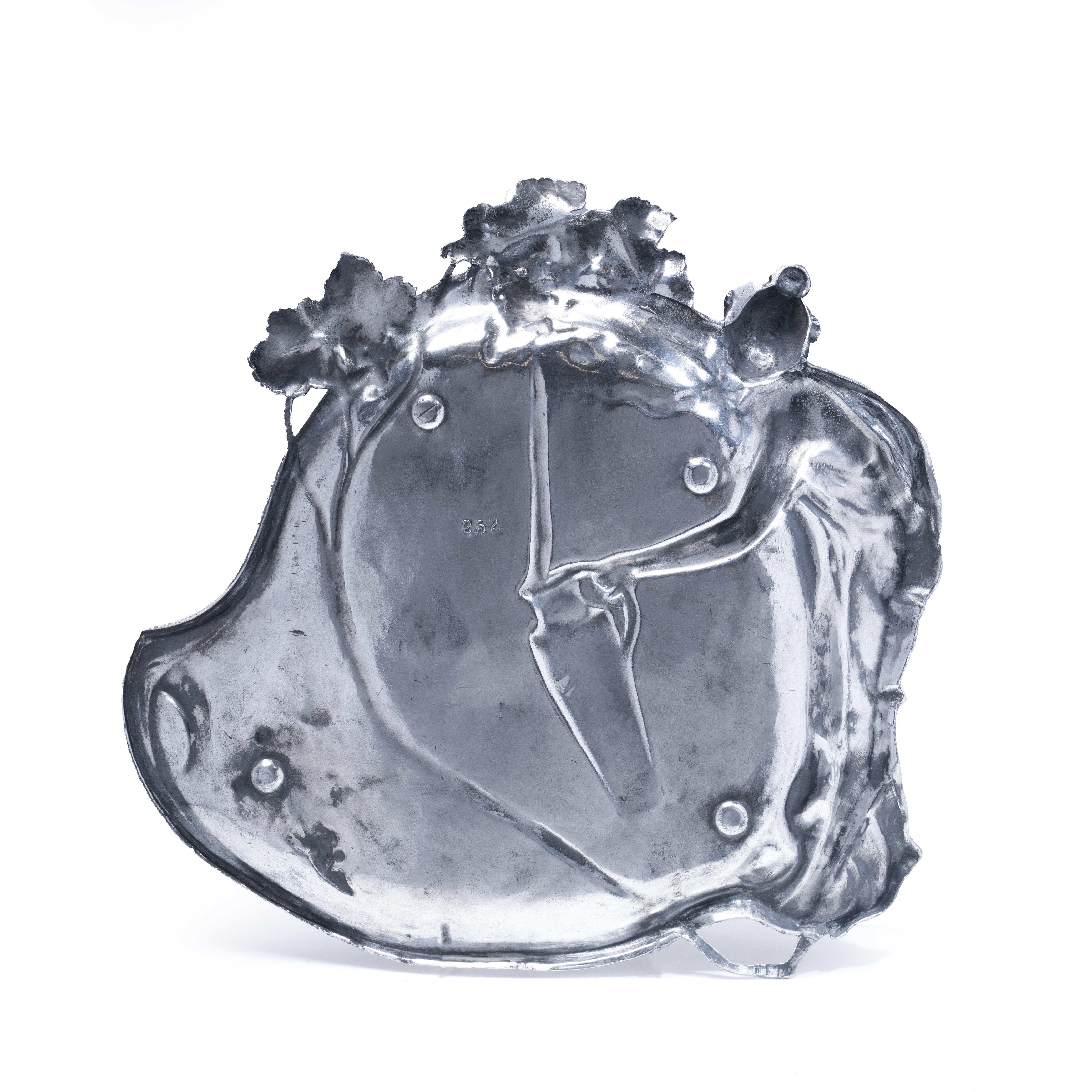WMF Art Nouveau Silver-Plated Tray Depicting Diana the Huntress, 1900s In Good Condition For Sale In Braintree, GB