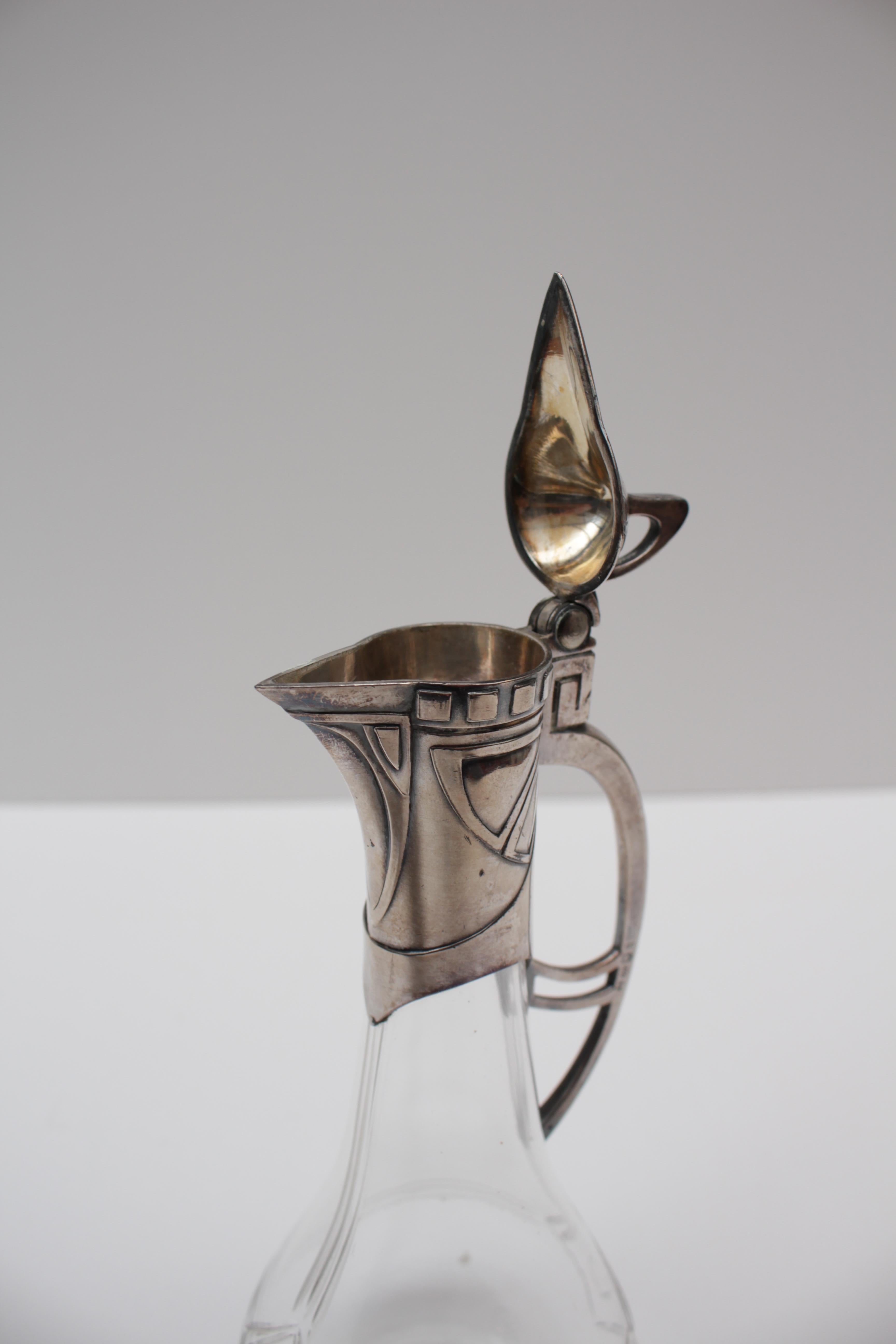 German WMF Art Nouveau Small Silver Pitcher