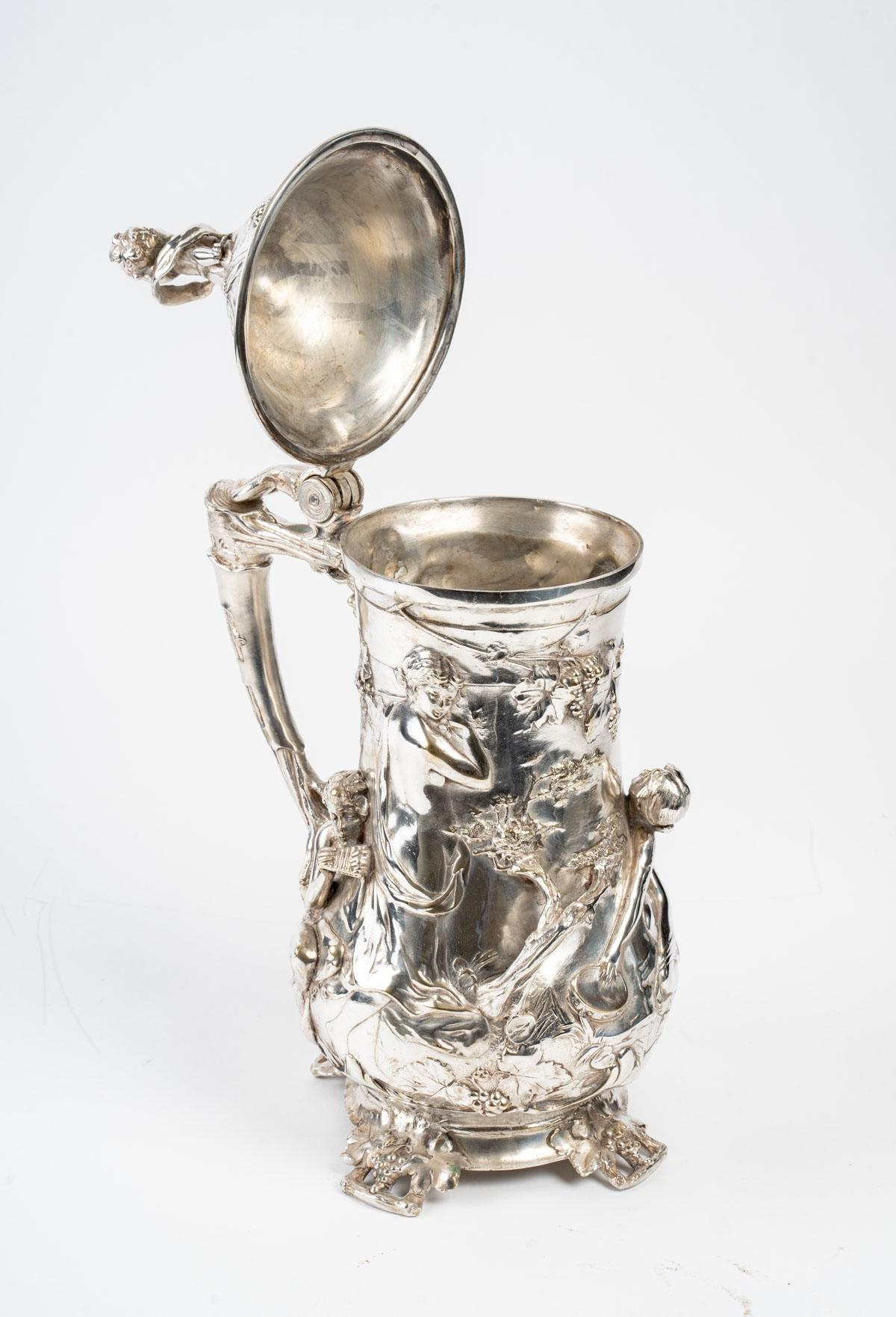 Early 20th Century WMF Beer Pitcher, 1911