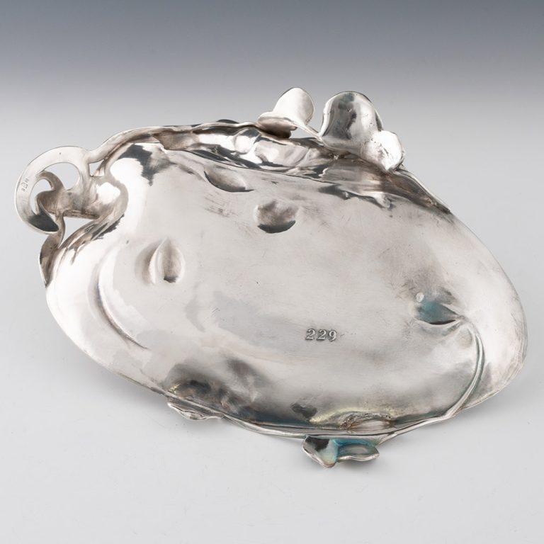 WMF Card Tray – Silver Plate Depicting a Woman c1905 For Sale 1