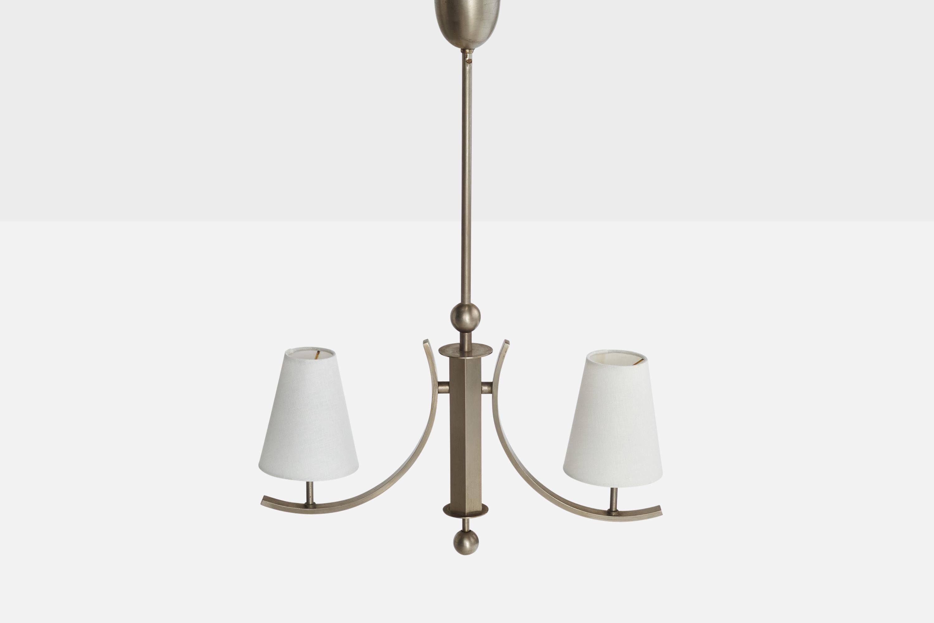 Tedesco WMF, Lampadario, Nichel, Fabrice, Germania, anni '20 in vendita