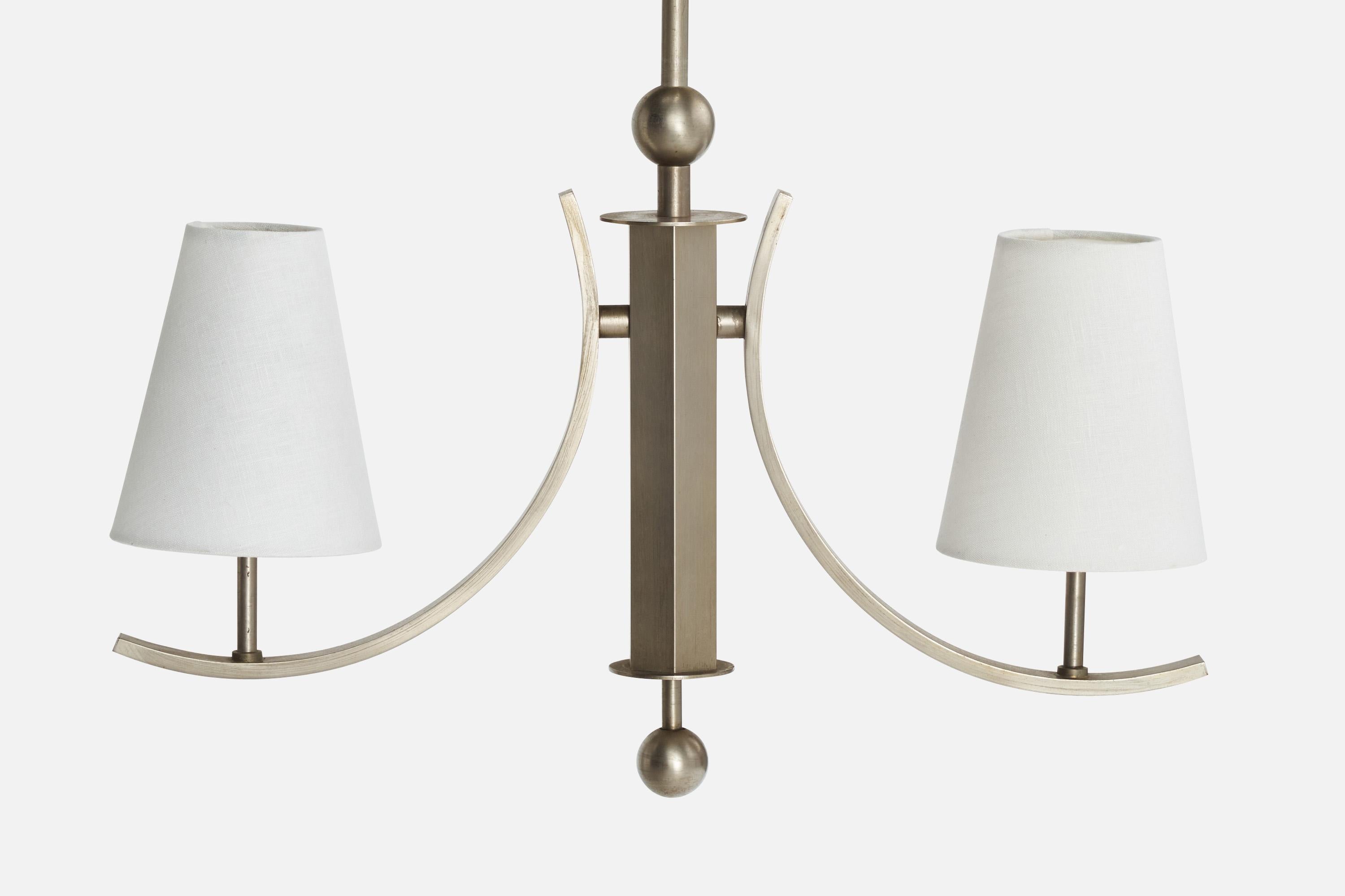 WMF, Lampadario, Nichel, Fabrice, Germania, anni '20 In condizioni buone in vendita a High Point, NC