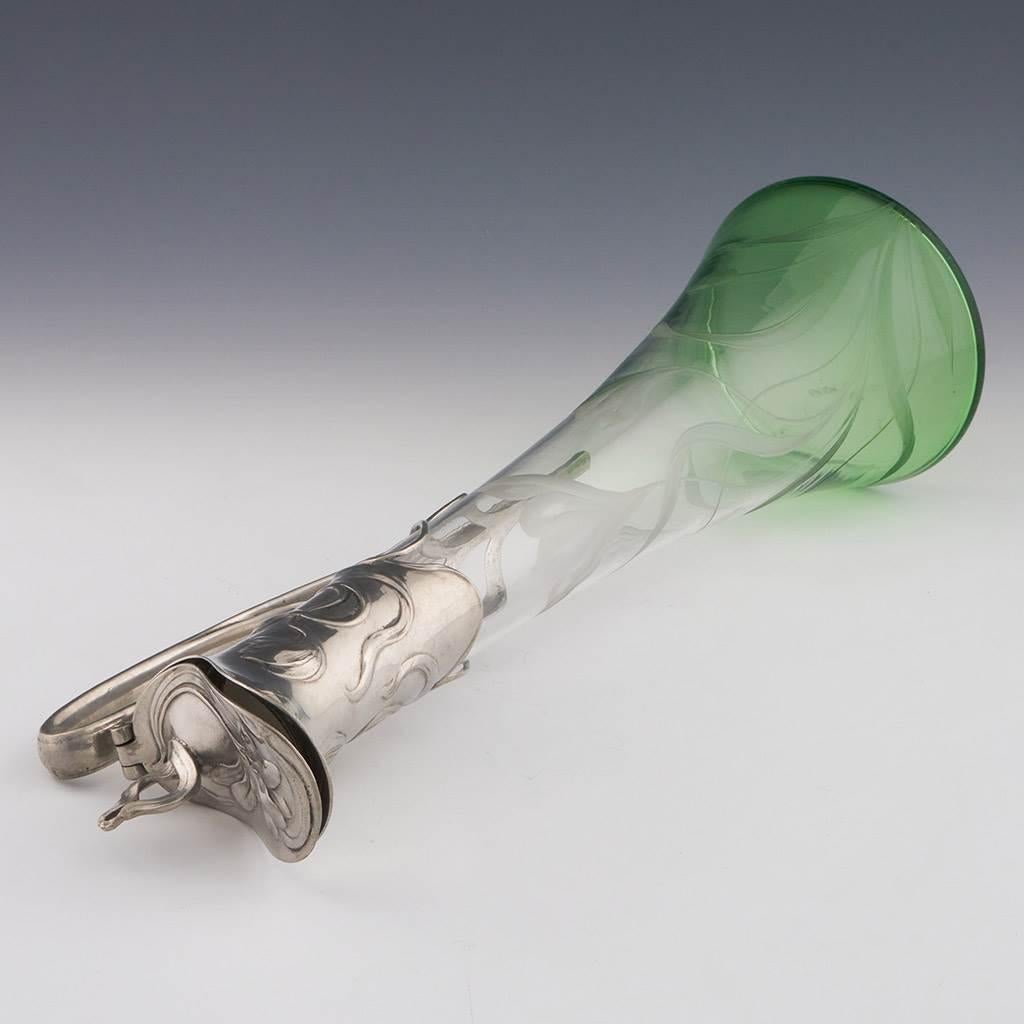 Inizio XX secolo Brocca di vetro WMF Claret c1905 in vendita