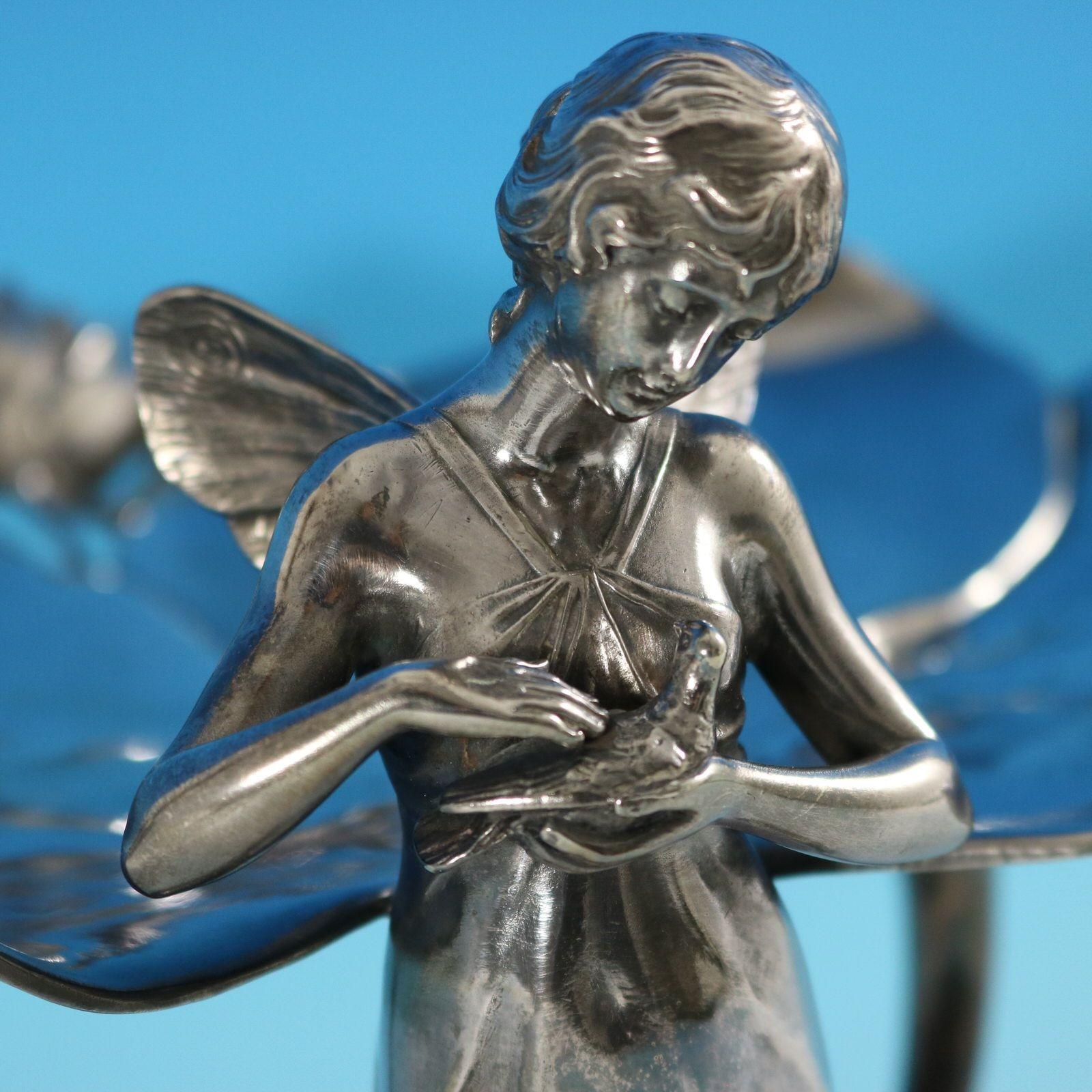 WMF Fairy With Dove, Lily Visiting Card Tray For Sale 5