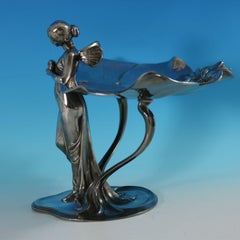 WMF Fairy With Dove, Lily Visiting Card Tray