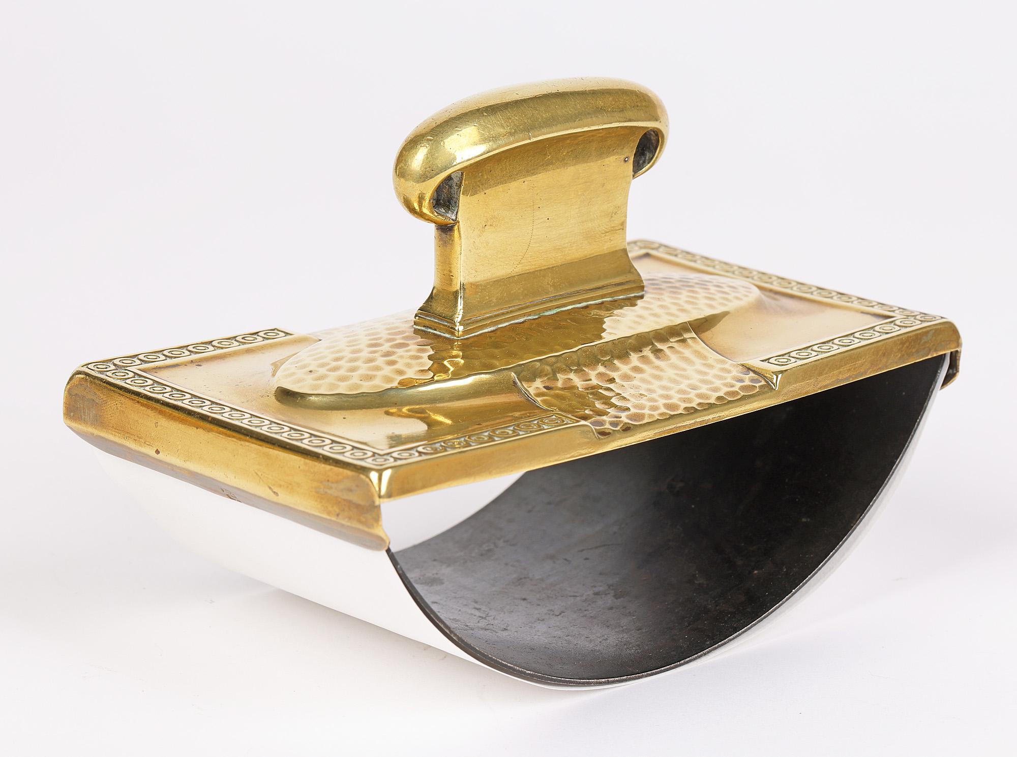 WMF German Jugendstil Brass Roller Desk Blotter For Sale 2