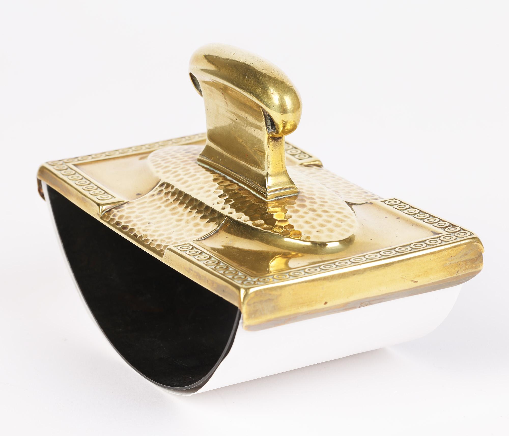 WMF German Jugendstil Brass Roller Desk Blotter For Sale 1