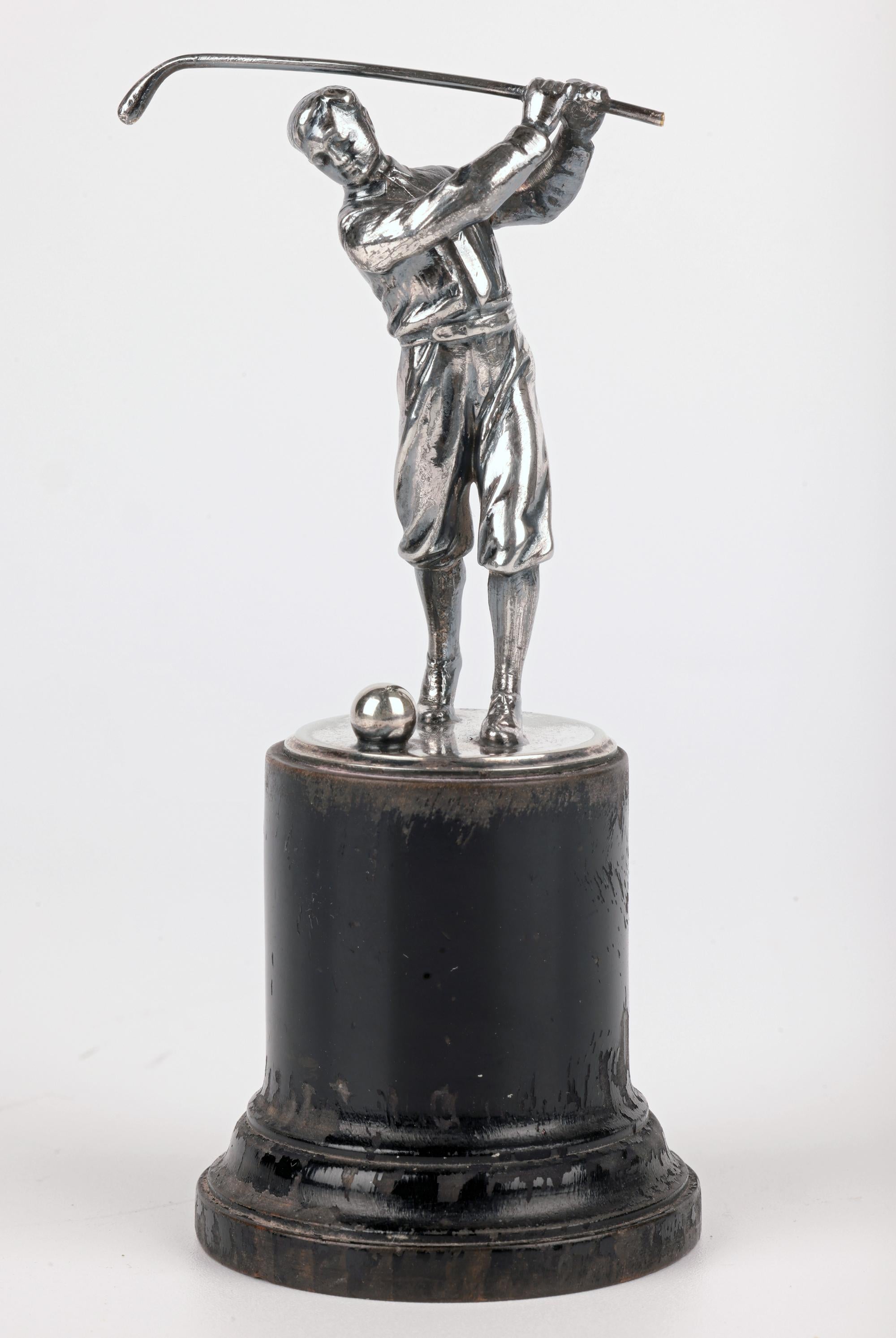Scultura di golfista in argento Jugendstil tedesco WMF in vendita 4
