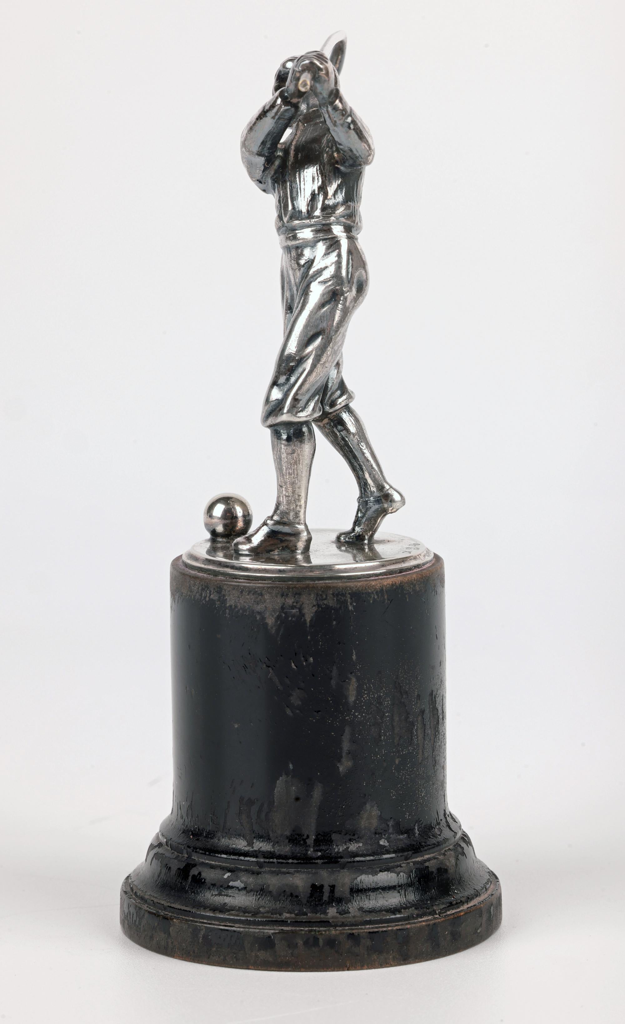 Scultura di golfista in argento Jugendstil tedesco WMF in vendita 6
