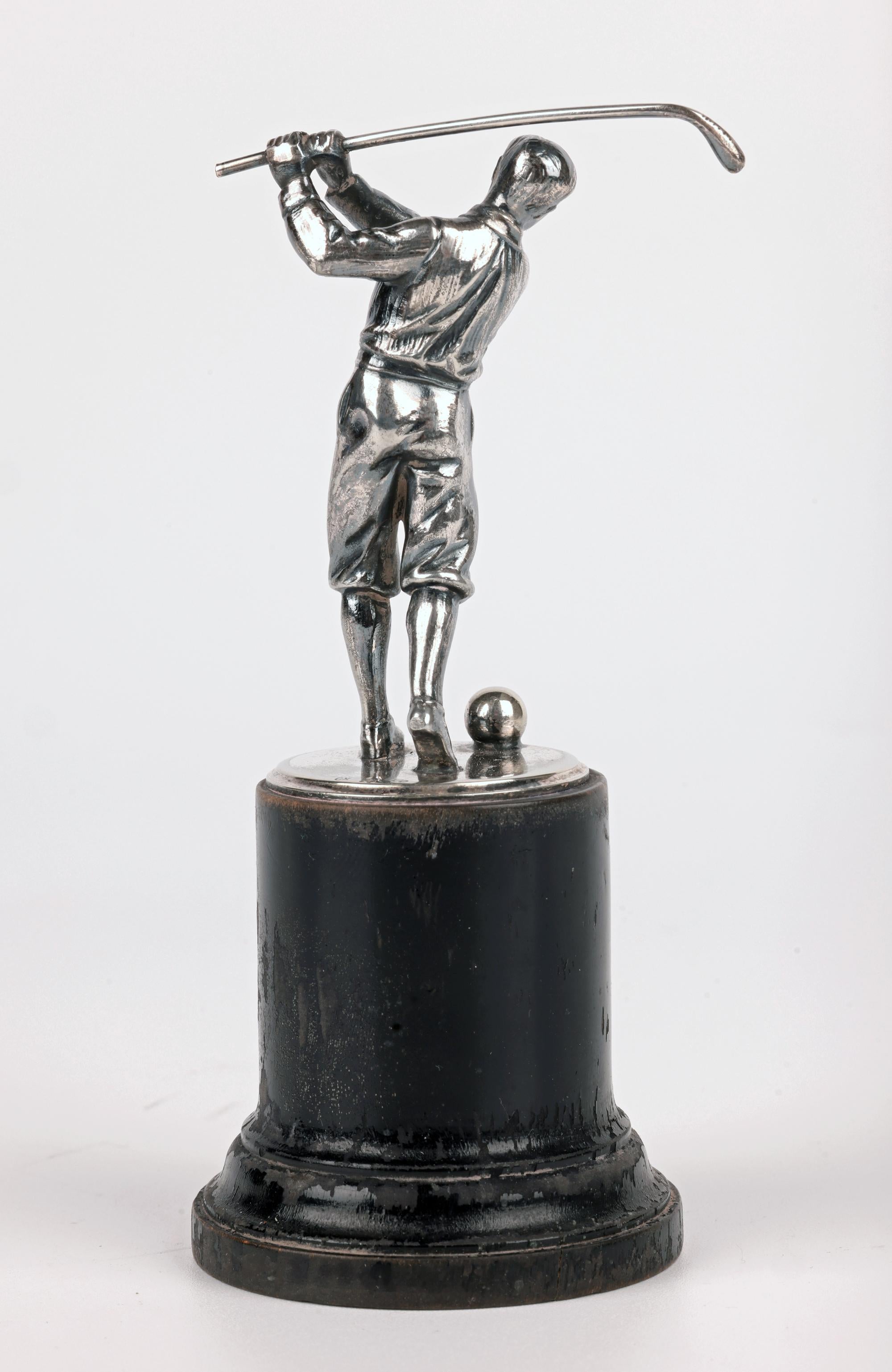 Scultura di golfista in argento Jugendstil tedesco WMF in vendita 8