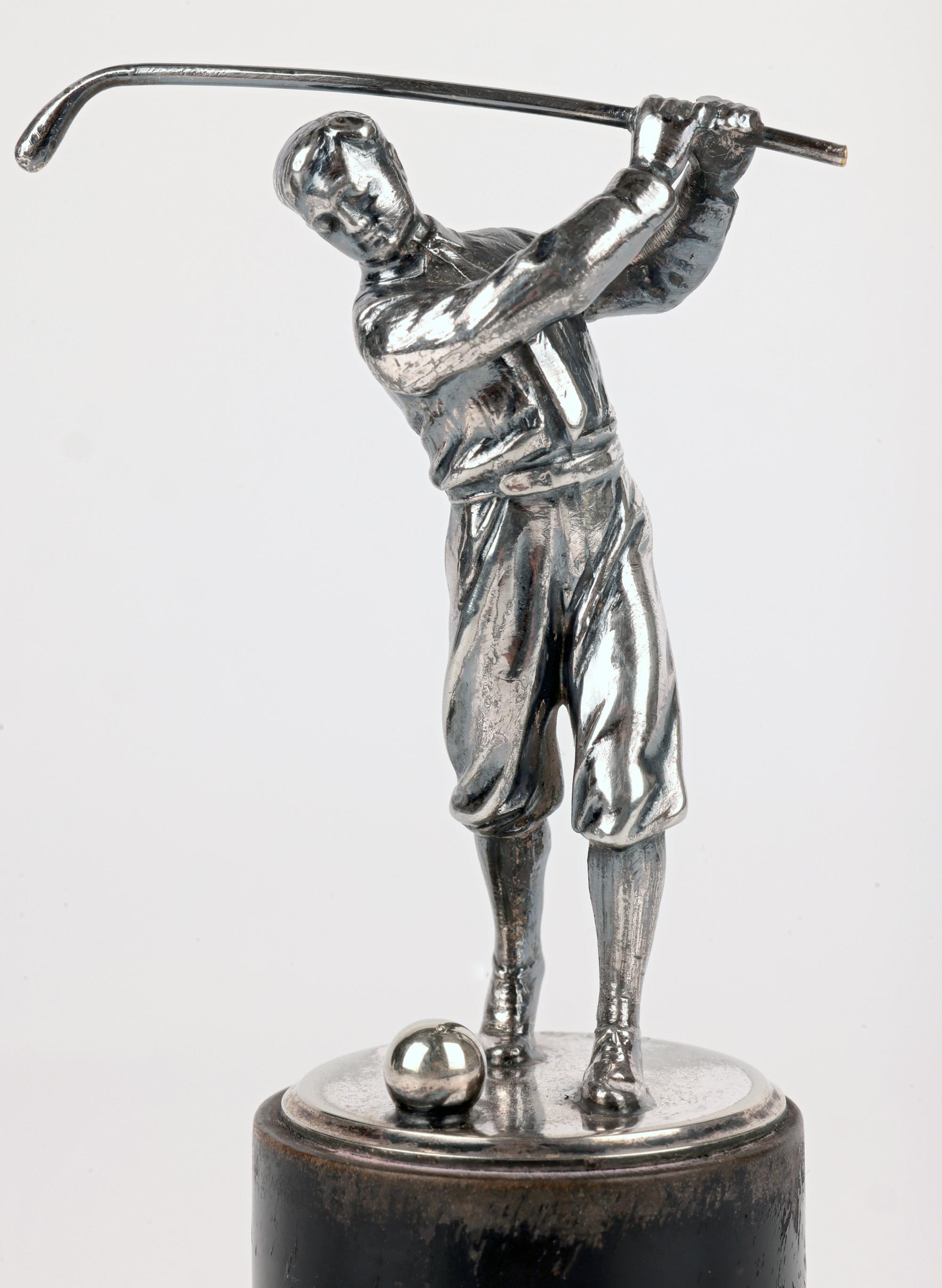 Scultura di golfista in argento Jugendstil tedesco WMF In condizioni buone in vendita a Bishop's Stortford, Hertfordshire