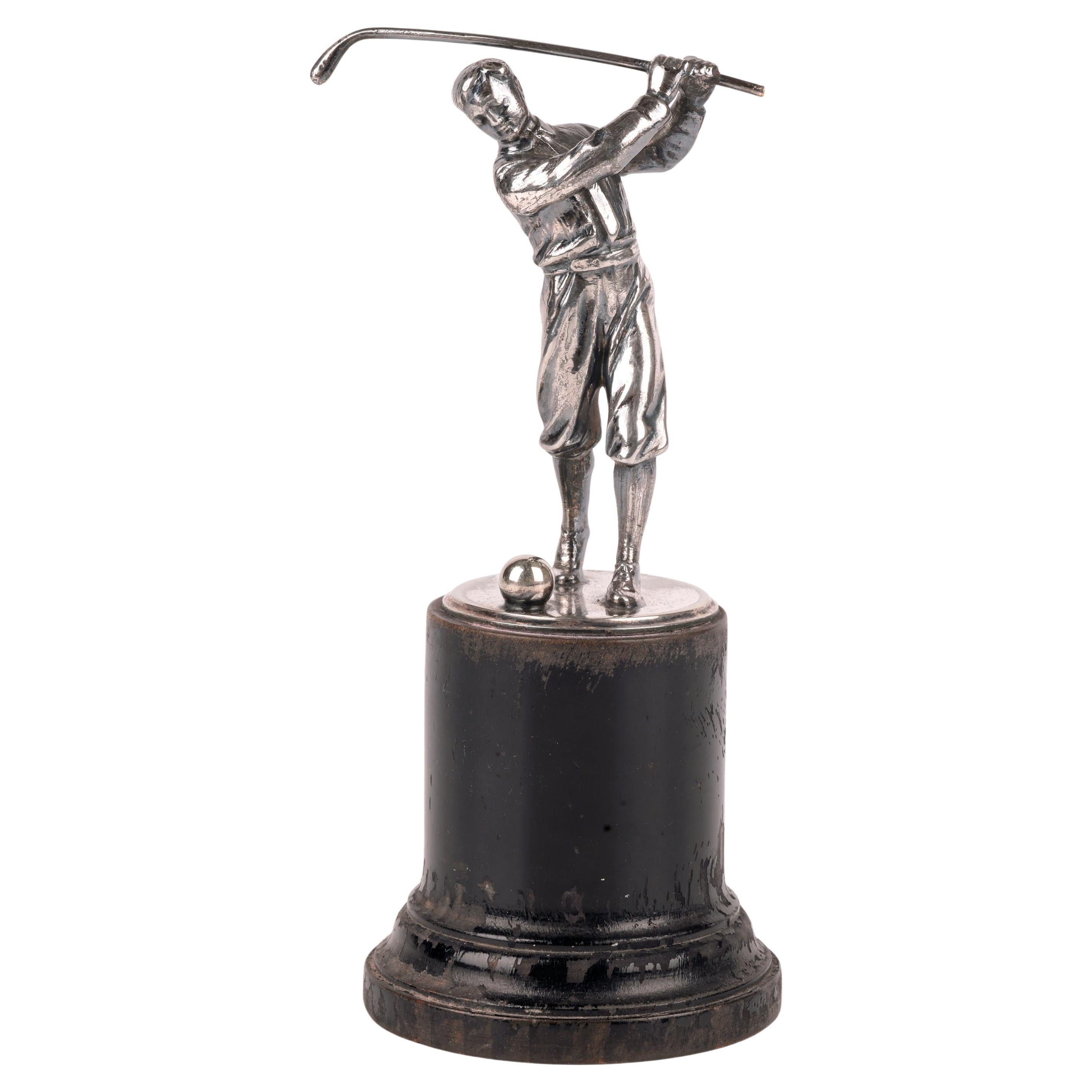 WMF German Jugendstil Silver Golfer Sculpture