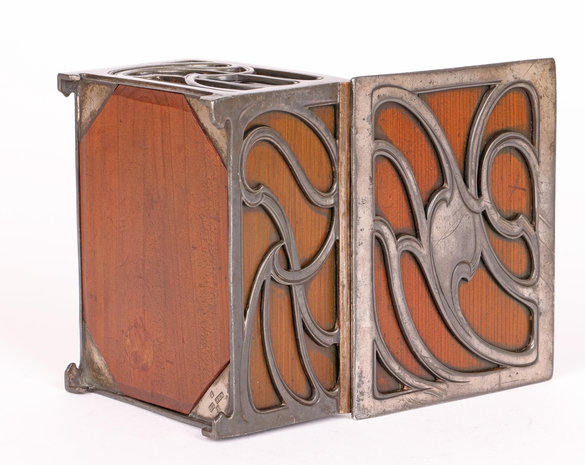 WMF German Jugendstil Silver Plated Scrollwork Wooden Box 3