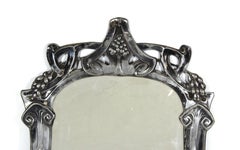 WMF German Jugendstil Table Mirror with Repousse Silver Frame