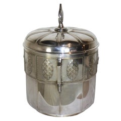 WMF German Silver-Plated Hunt Punch Bowl with Lid, circa 1910