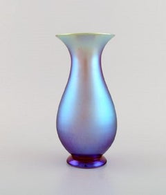 Wmf, Germany, Vase in iridescent myra art glass, 1930s