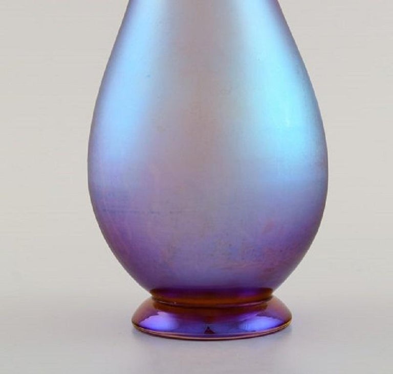 Mid-20th Century Wmf, Germany, Vase in iridescent myra art glass, 1930s For Sale