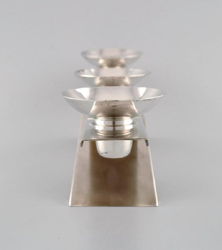WMF, Germany, Modernist Ikora Candleholder in Plated Silver, Mid-20th Century For Sale 1