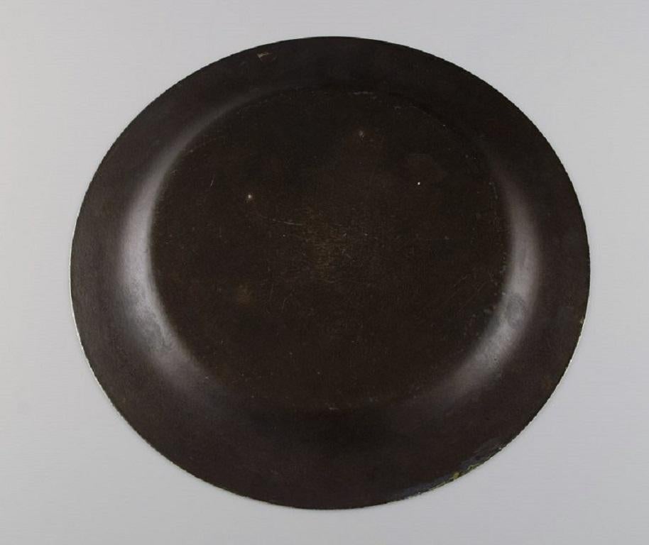 Bronze Wmf, Allemagne, plat rond en bronze Art Déco, années 1930/40 en vente