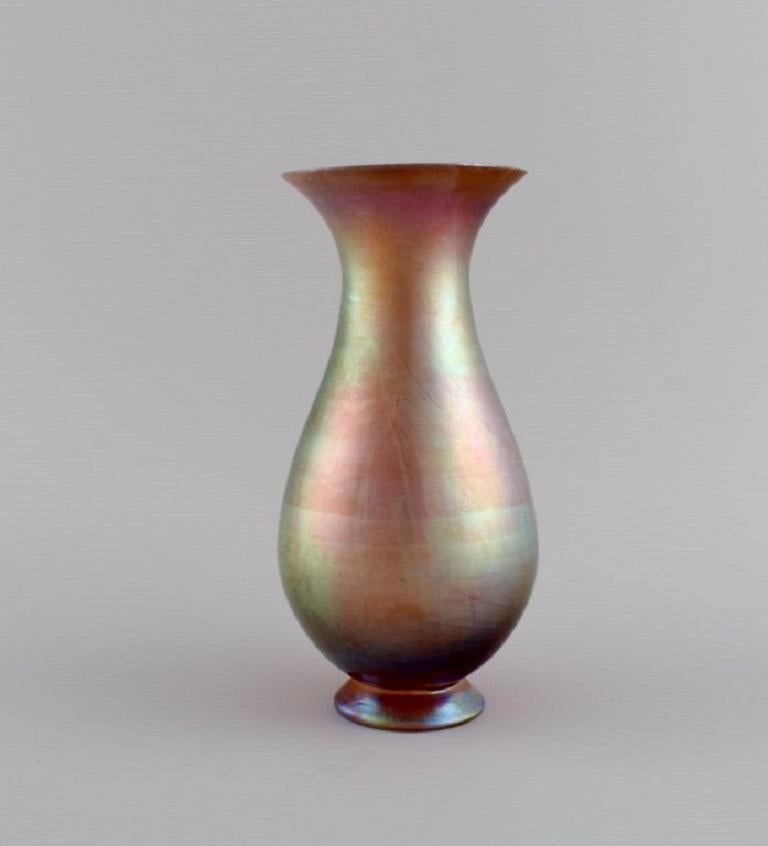 Art Deco Wmf, Germany, Vase in Iridescent Myra Art Glass, 1930's