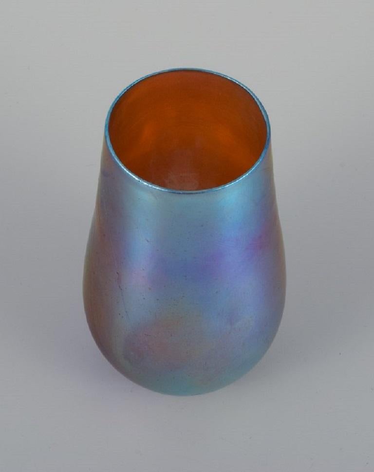 Art Deco WMF, Germany, Vase in Iridescent Myra Art Glass, 1930s For Sale