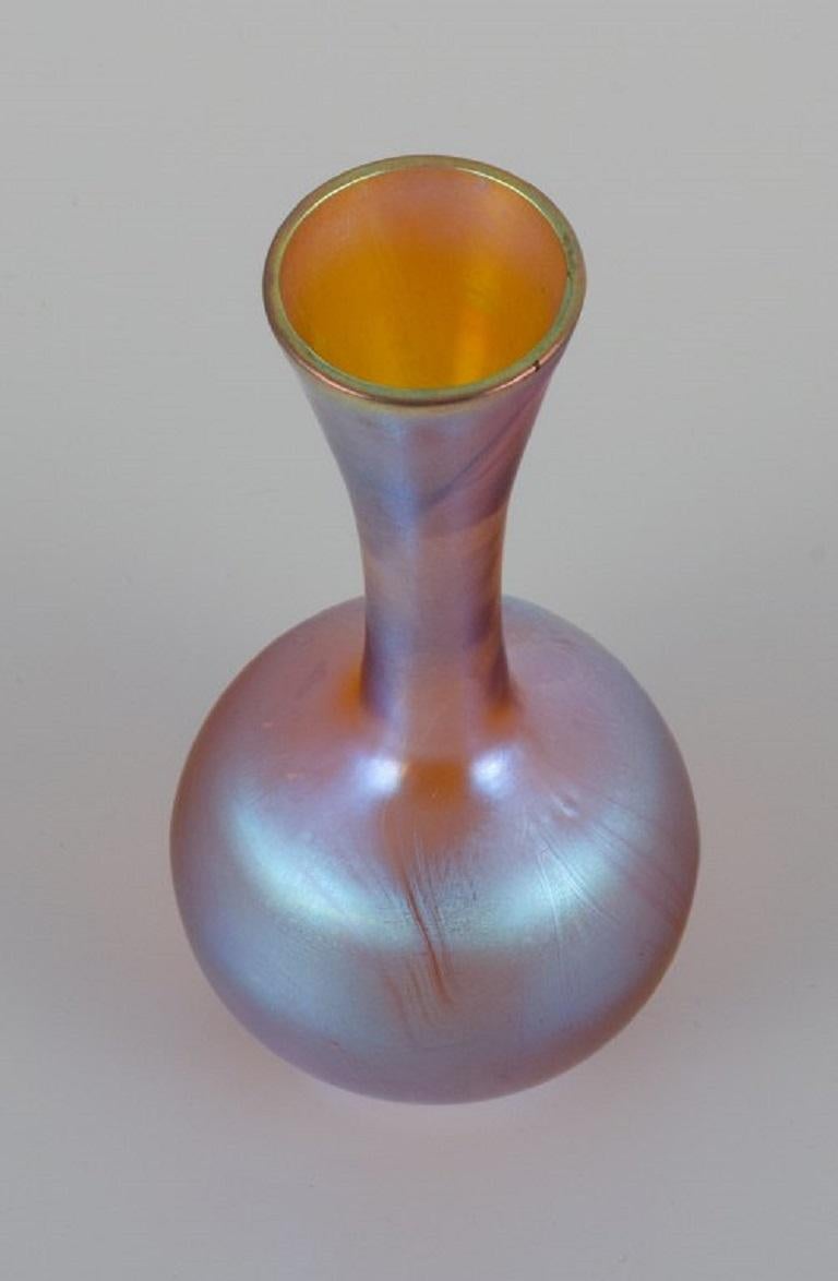 Art Deco WMF, Germany, Vase in Iridescent Myra Art Glass, 1930s.  For Sale