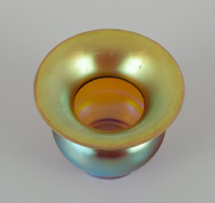 Art Deco WMF, Germany, Vase in Iridescent Myra Art Glass, 1930s For Sale