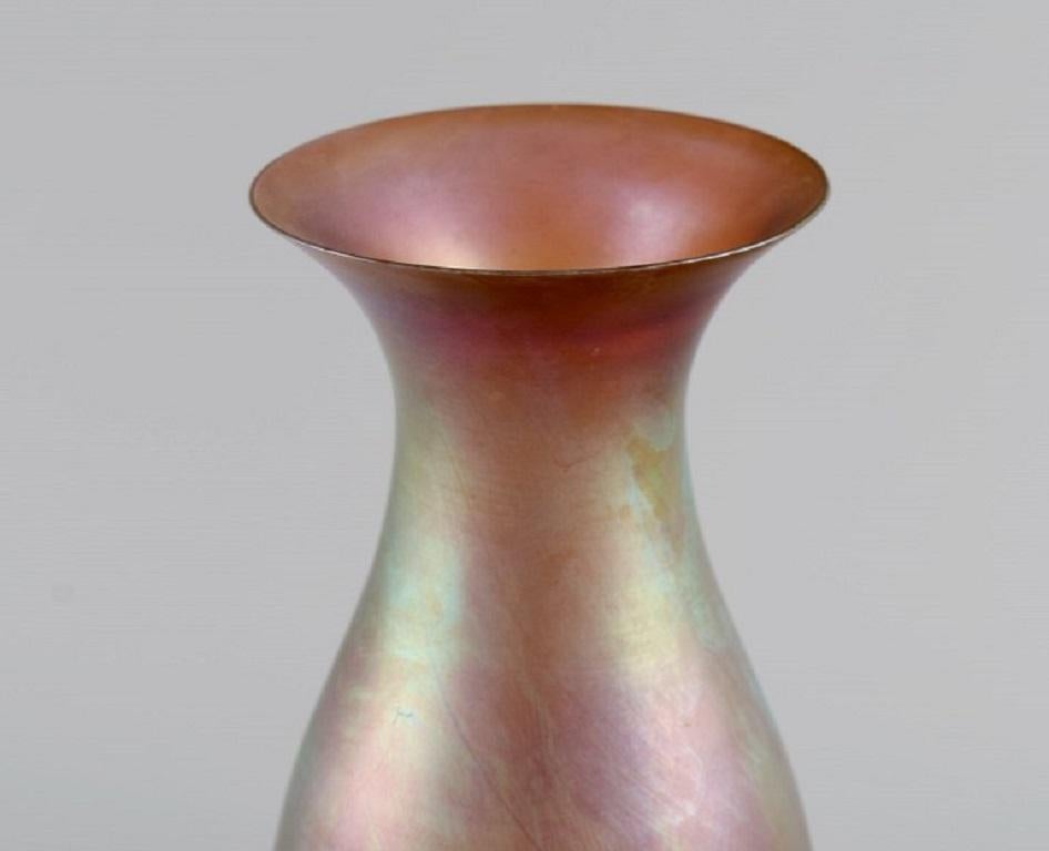 Wmf, Germany, Vase in Iridescent Myra Art Glass, 1930's In Excellent Condition In Copenhagen, DK