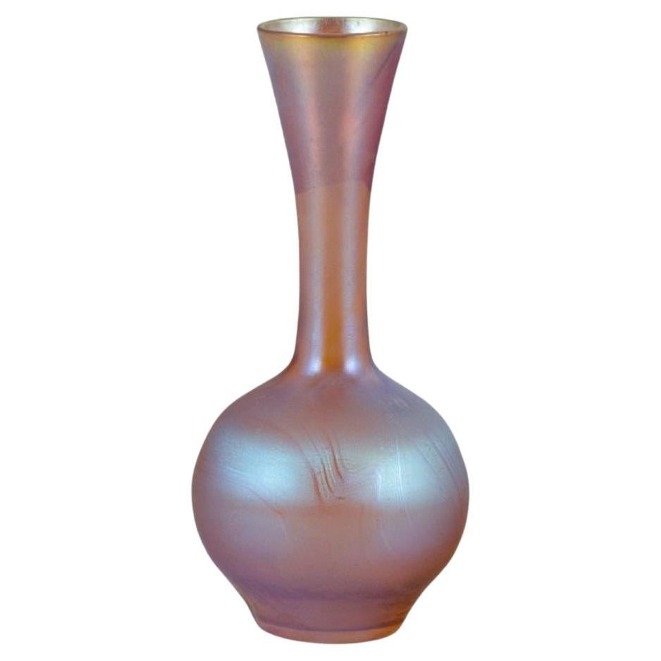 WMF, Germany, Vase in Iridescent Myra Art Glass, 1930s.  For Sale