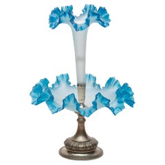 Glass and Silver Plate WMF Epergne or Flower Holder