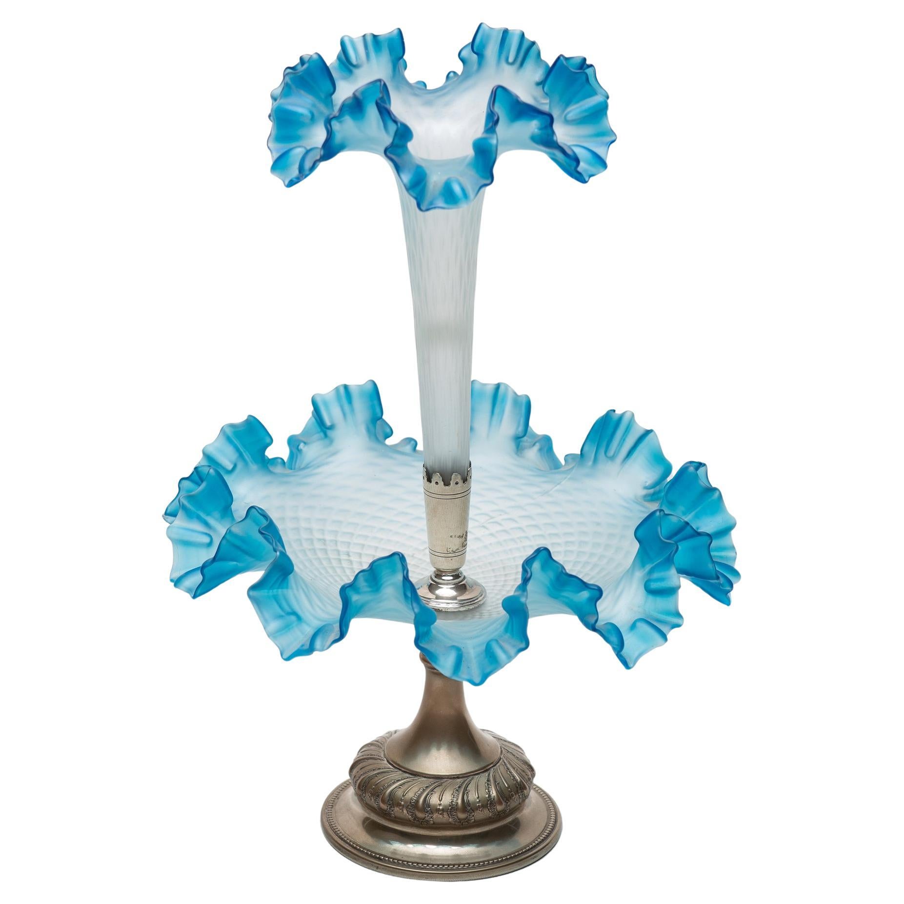  Glas und versilberte WMF Epergne, WMF Epergne 