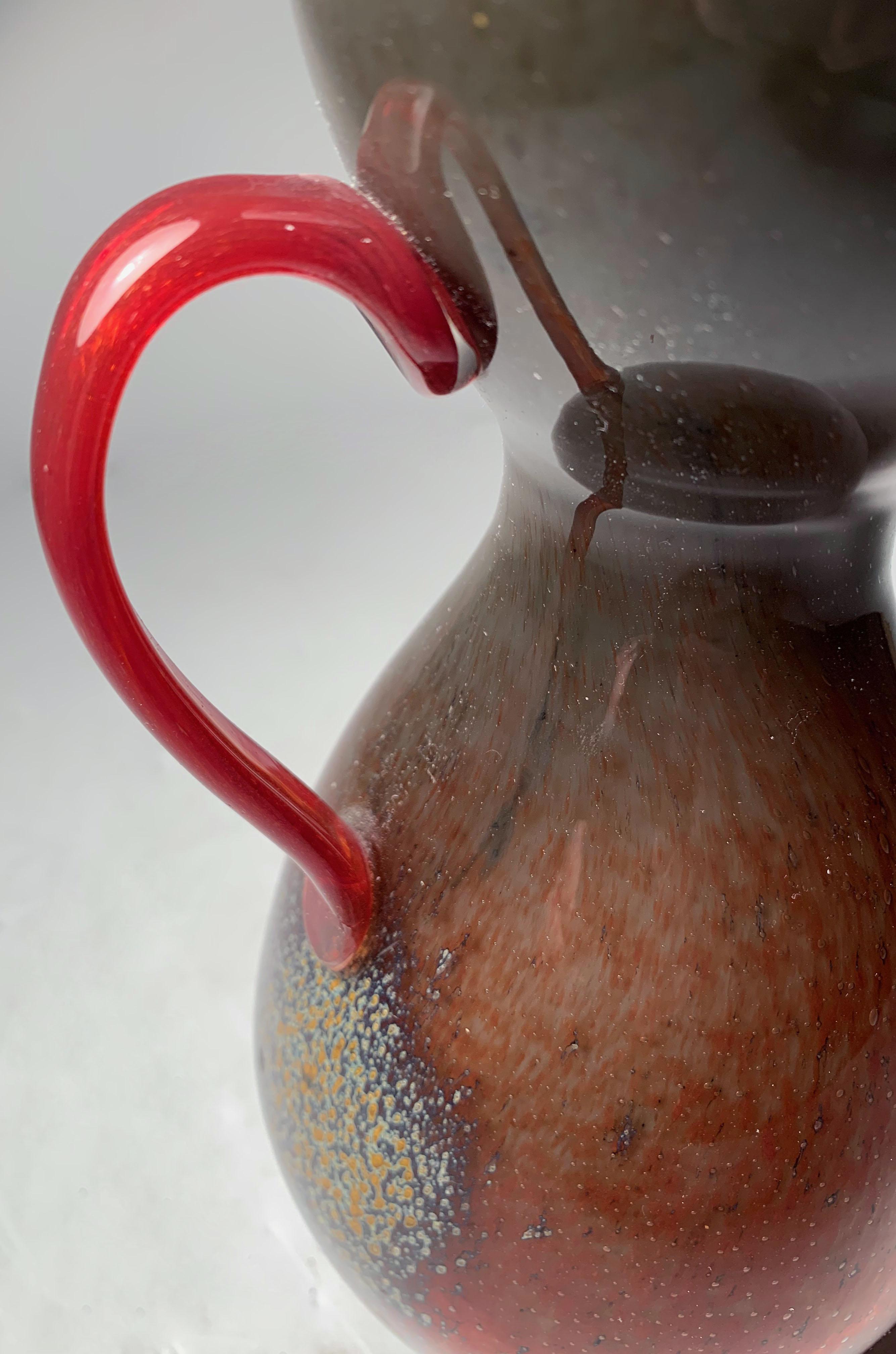 Art Glass WMF Glass vase by Karl Wiedmann. Germany For Sale