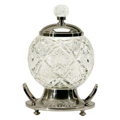WMF Globe-Shaped Cut Crystal Punchbowl On Stand