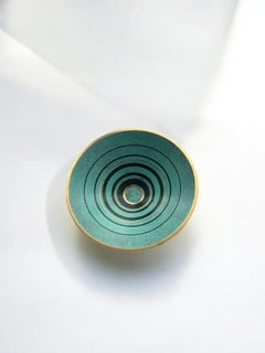 WMF Ikora Art Deco Schale mit Fuß aus patiniertem Metall, Deutschland, 1930er Jahre