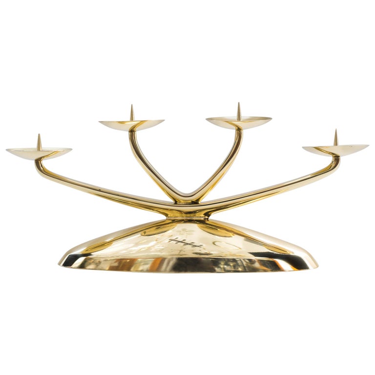 WMF "Ikora" Candle Holder Germany Around 1950s For Sale at 1stDibs