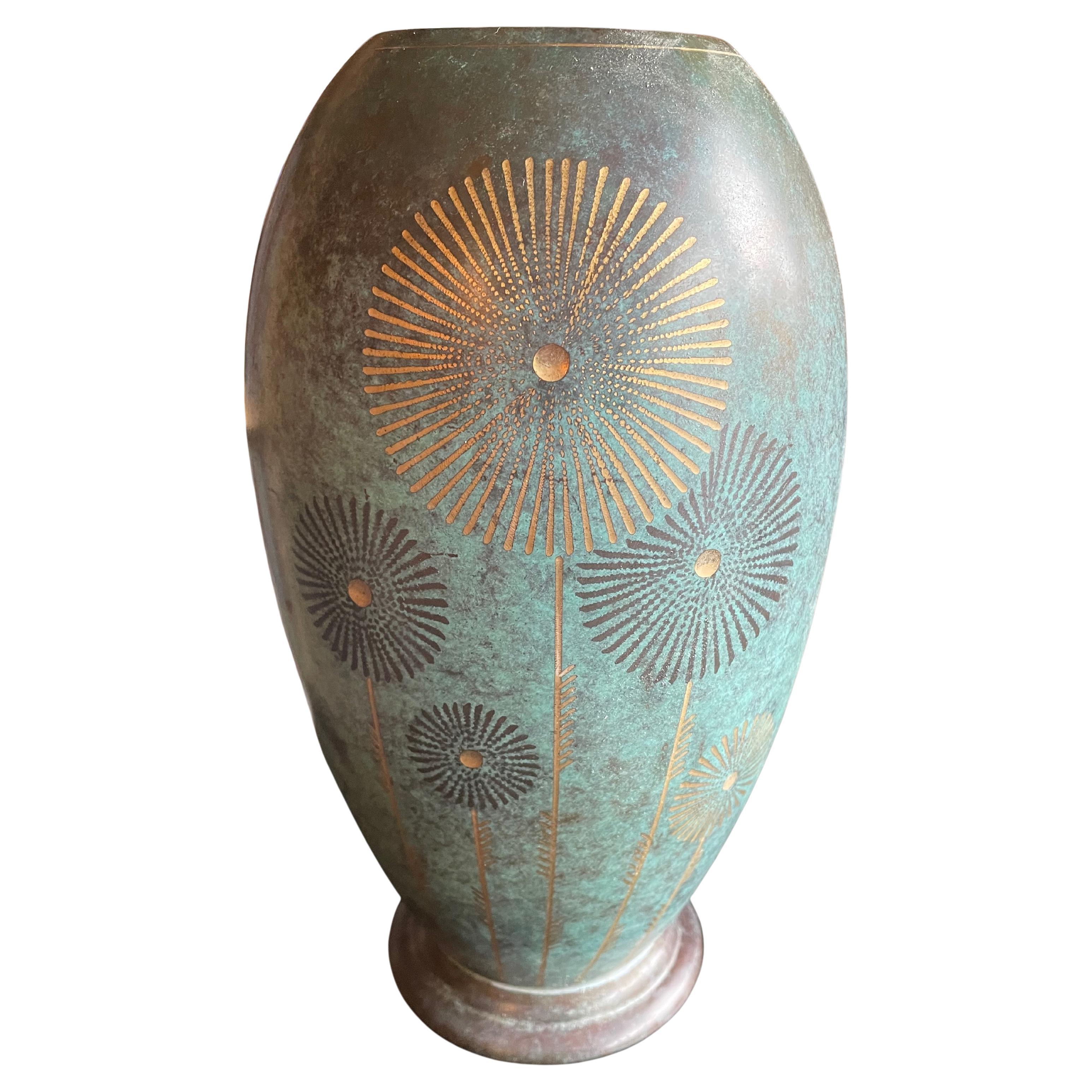 WMF Ikora Dinanderie vase. Germany 1920s