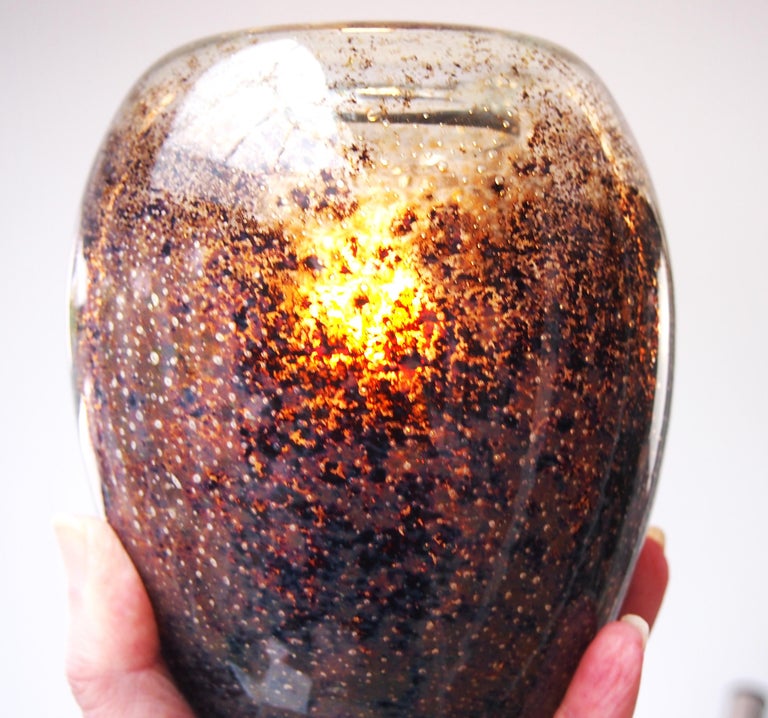 WMF Ikora -famous 'Flame' Dexel Egg Glass Vase c1937 -German For