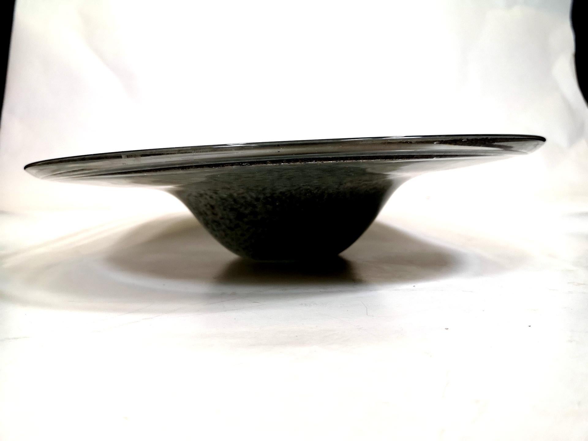 Mid-Century Modern WMF Ikora Handmade Grey Crystal Bowl, 1970s For Sale